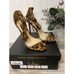 Lulus Leopard Ledah High Heel Dress Shoes Sz 7